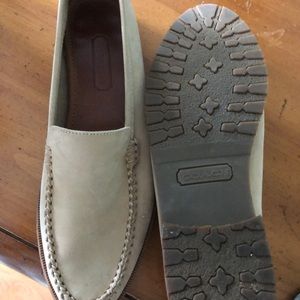 Coach beige slip on loafers size 7